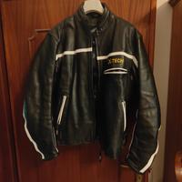 giubbotto moto in vera pelle 