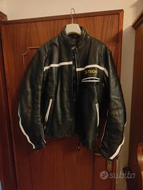 giubbotto moto in vera pelle 