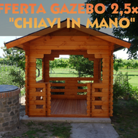 GAZEBO 2,5x2,5 (44mm) CHIAVI IN MANO