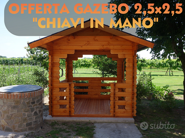 GAZEBO 2,5x2,5 (44mm) CHIAVI IN MANO