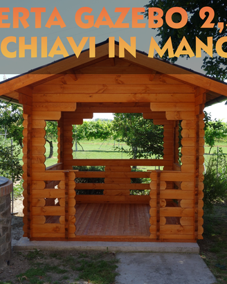 GAZEBO 2,5x2,5 (44mm) CHIAVI IN MANO