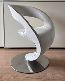 Poltrona Pinup di Infiniti pelle bianca