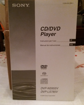 Manuali dvd sacd Sony