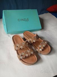 Sandali donna, CINZIA Soft, numero 35½, in pelle
