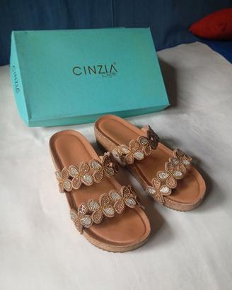 Sandali donna, CINZIA Soft, numero 35½, in pelle