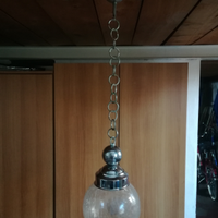 Lampadario a boccia sfera 20 cm anni 70
