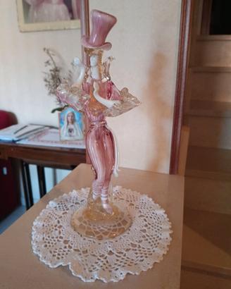 Statuina vintage in vetro di murano 