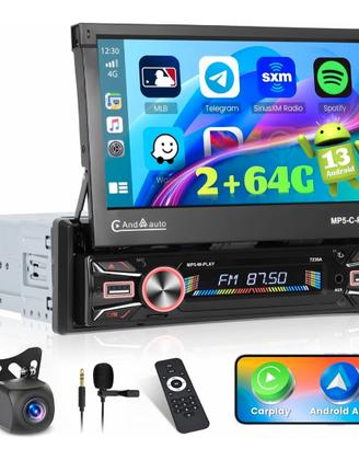 autoradio android schermo retrattile a scomparsa 