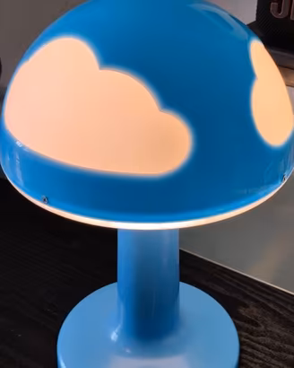NUOVA Lampada Fungo Vintage IKEA Skojig Azzurra co