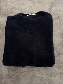 #kangra maglione uomo 100% lana blu navy