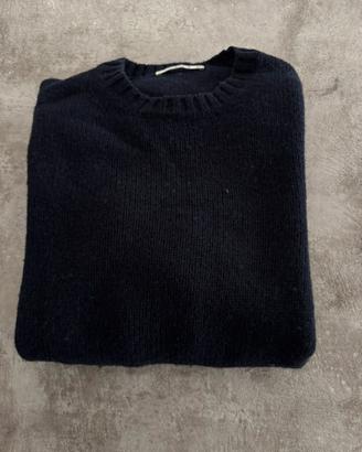 #kangra maglione uomo 100% lana blu navy