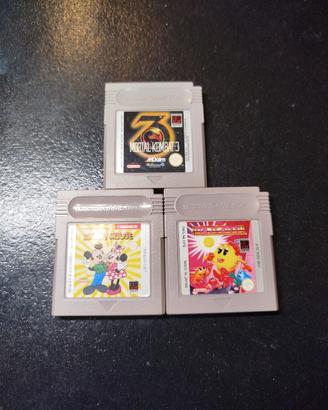 Mickey Mouse-Ms.Pacman-Mortal Kombat 3 Game Boy