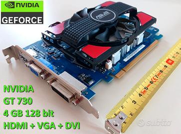 ASUS NVidia GT 730 4 GB DDR3 128 bit HDMI VGA DVI