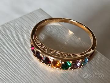 Anello I LOVE YOU in oro e pietre