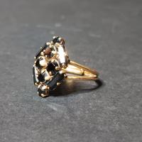 Anello con pietre nere vintage 