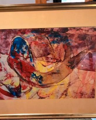 Tecnica mista Anton Kos 50x35 cm