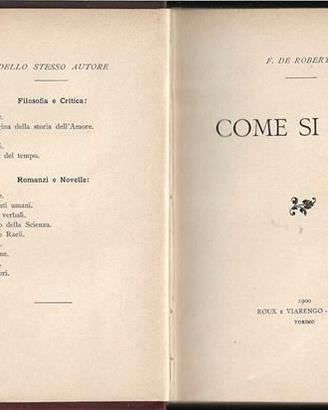 Federico De Roberto - Come si ama, 1900.