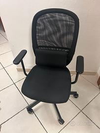 Sedia ergonomica da ufficio + cuscino lombare