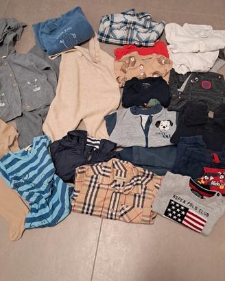 Abbigliamento bimbo 6/12 mesi Burberry e altro