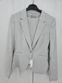 Tailleur donna grigio perla