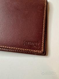 Portafoglio in pelle marrone color cuoio Sisley