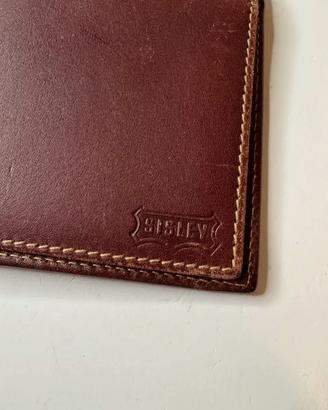 Portafoglio in pelle marrone color cuoio Sisley