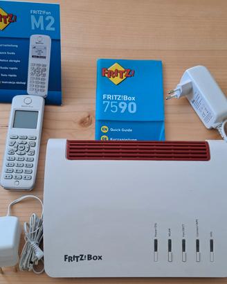FRITZ!Box Modem 7590 AX con FRITZ Fon M2