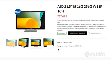 All in One ADJ touch i5-12400