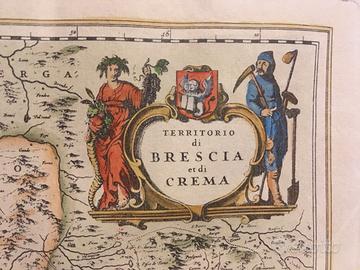 Quadro stampa vintage territorio Brescia et Crema