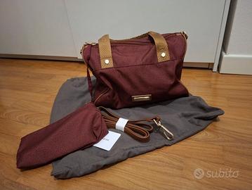 Borsa Borbonese A Bauletto color borgogna 