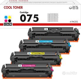 Toner Compatibili Canon 075 075H 4 Colori MF664Cdw