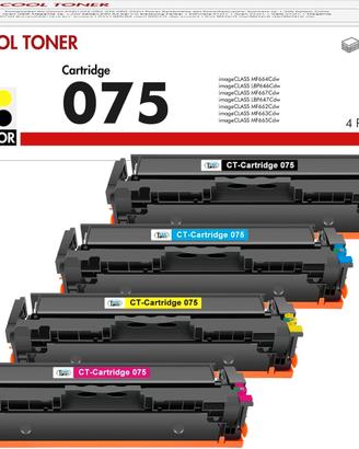 Toner Compatibili Canon 075 075H 4 Colori MF664Cdw