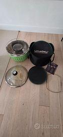 LotusGrill G340 + coperchio vetro, piastra, borsa