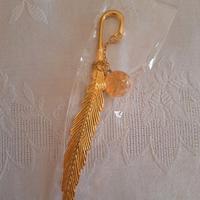 Segnalibro piuma dorata elegante