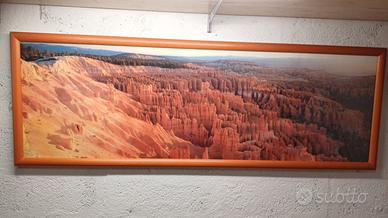 stampa con cornice di legno e vetro