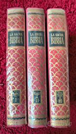 Set 3 volumi de La Sacra Bibbia 1954 - 1955 - 1956