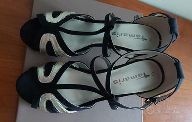 SANDALI da sera ORO/NERO