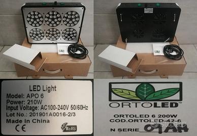 ORTOLED 6 LED COLTIVAZIONE INDOOR AGRO 288W