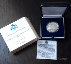 ARGENTO 10 euro 2008 RSM PALLADIO proof FDC