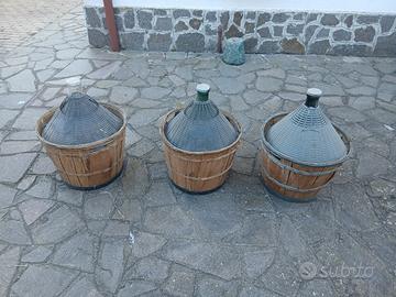 Damigiane per vino ( vuote ) 