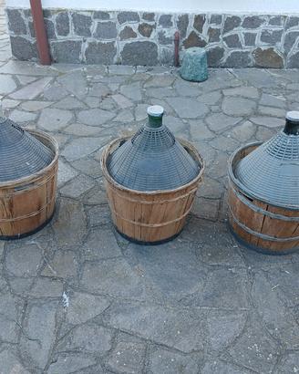 Damigiane per vino ( vuote ) 