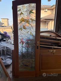porte in legno con vetro di murano