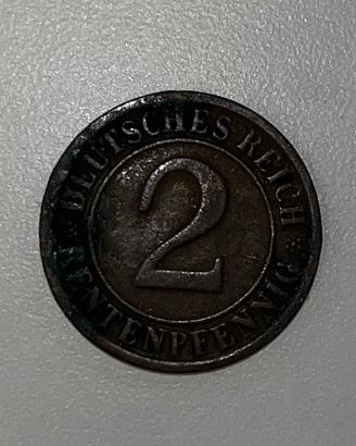 Moneta 2 Rentenpfennig 1924 Germania
