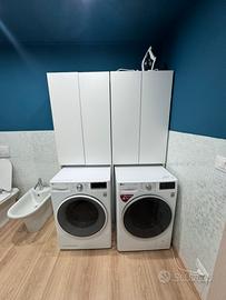 mobile per lavatrice e porta biancheria