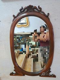 Specchio antico stile Luigi Filippo in legno