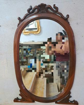 Specchio antico stile Luigi Filippo in legno