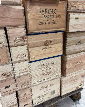 Casse legno vino vuote