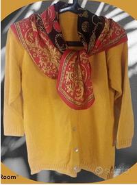 Set zabaione. Cardigan e foulard