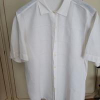 Camicia da donna in lino bianco