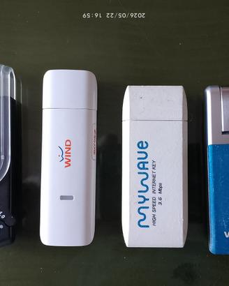 Chiavette vintage USB internet e lettore schede